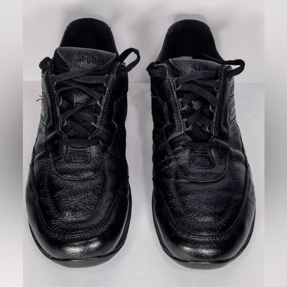 SAS. Men's Black Leather Shoes size 14 pre owned good condition